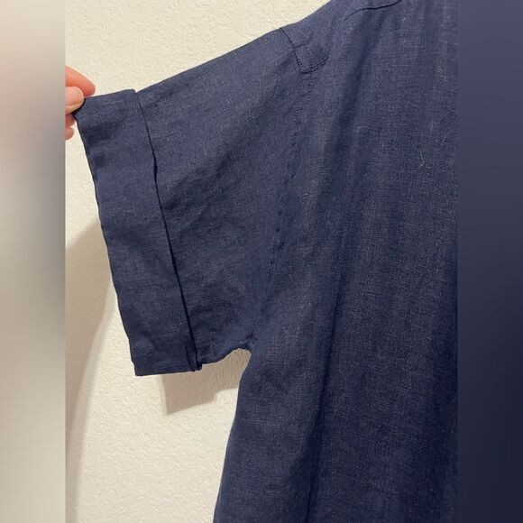 J. Crew NWT Capitaine Shirtdress in Navy Linen Size XS - Belt Not Included - Picture 7 of 11